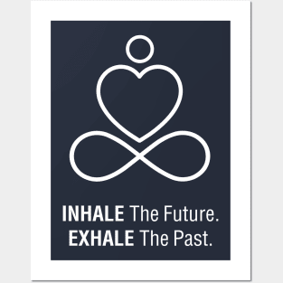 Inhale Exhale Yoga Design Posters and Art